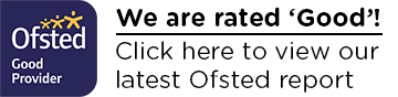 Ofsted logo - we are rated good. Click here to view our Ofsted report