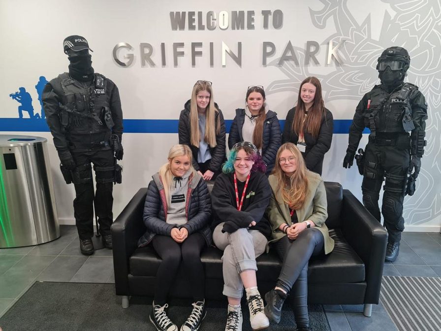 Lakes College students at the Civil Nuclear Constabulary's Griffin Park facility
