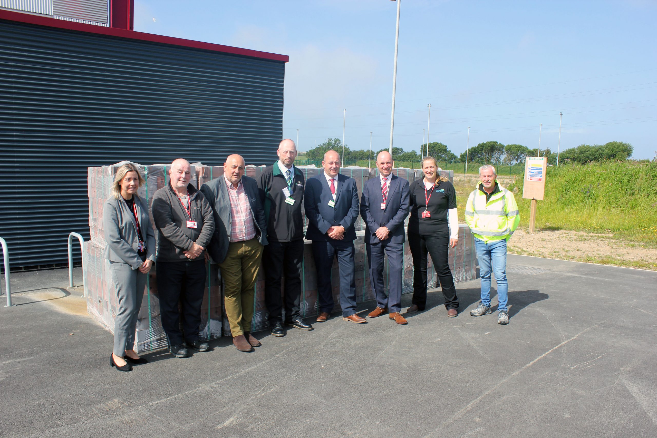 Lakes College staff receive bricks donated by Persimmon Homes