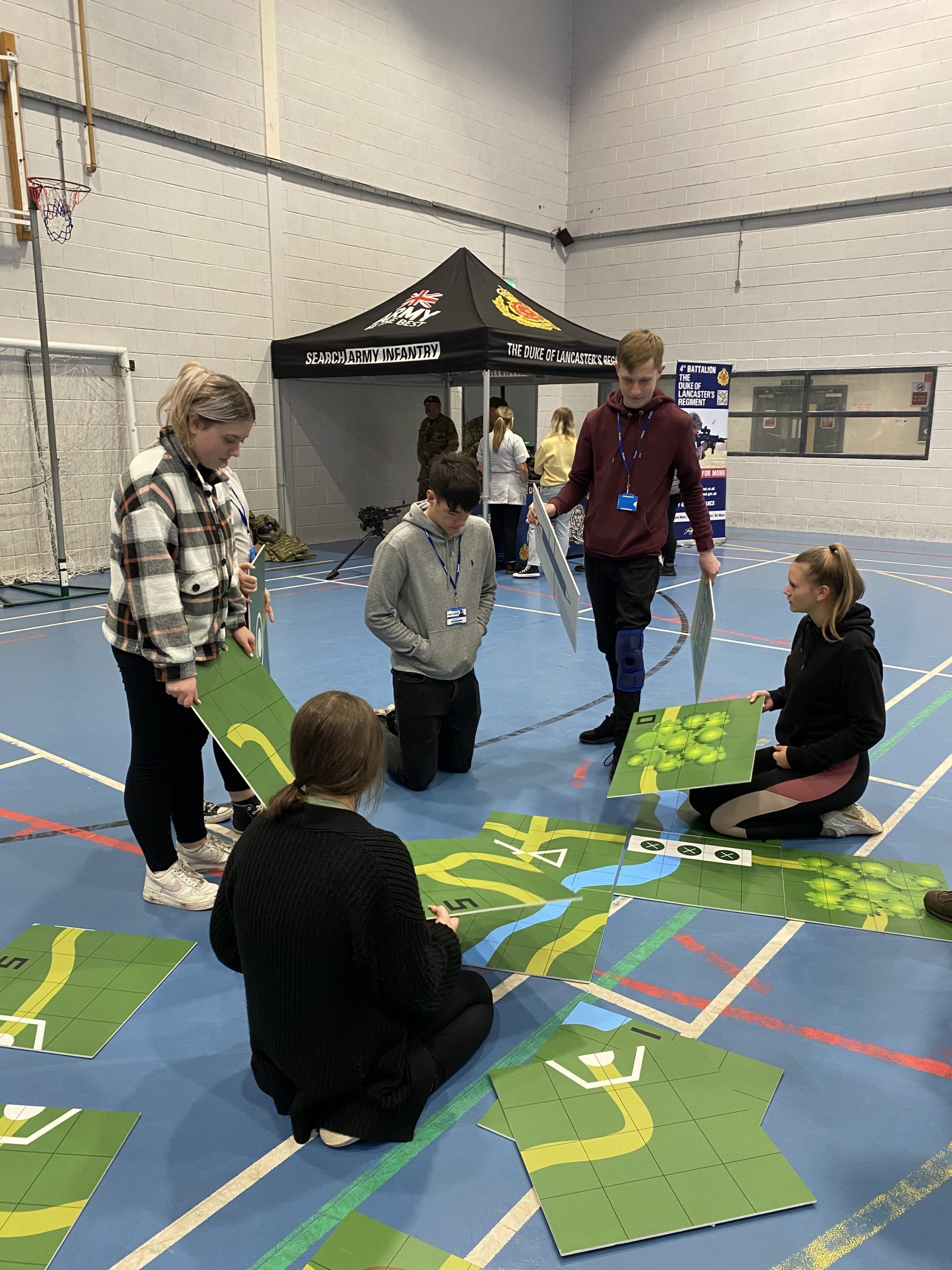 Students work with the 4th Battalion of the Duke of Lancaster’s Regiment on activities