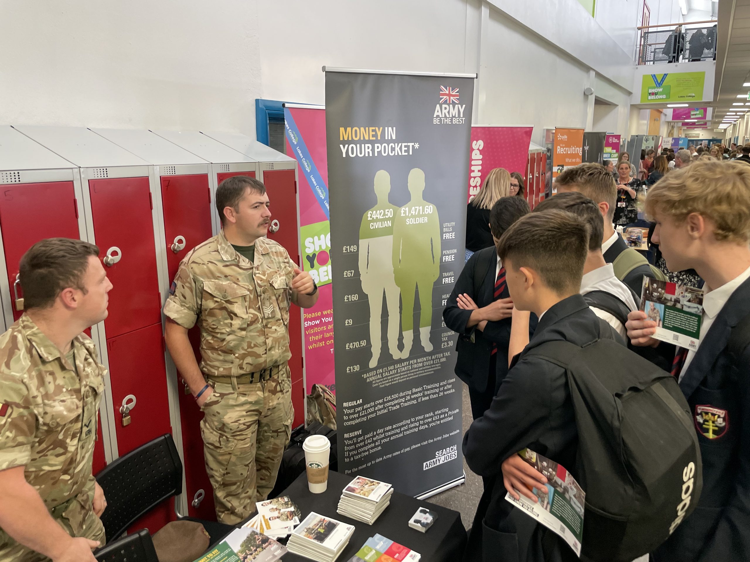 Pupils meet with employers at the Festival of Work at Lakes College